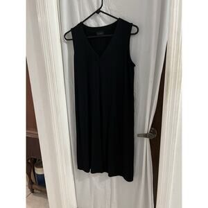 J Jill Black Knit Stretch Tank Shift Dress Sz S Capsule Resort Travel